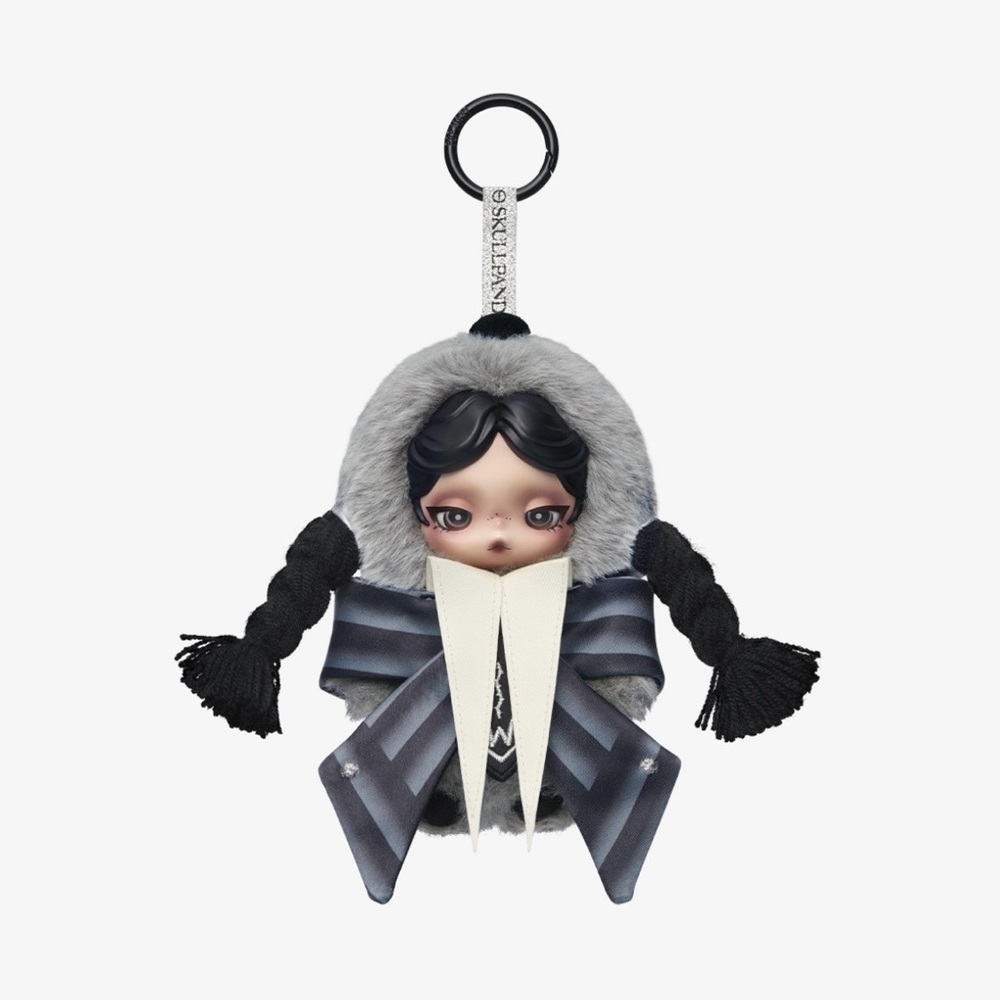 Wednesday SkullPanda PopMart Nevermore Academy Plush Keychain